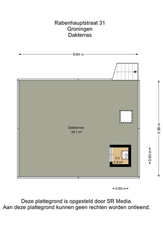 Floorplan - Rabenhauptstraat 31, 9725 CB Groningen